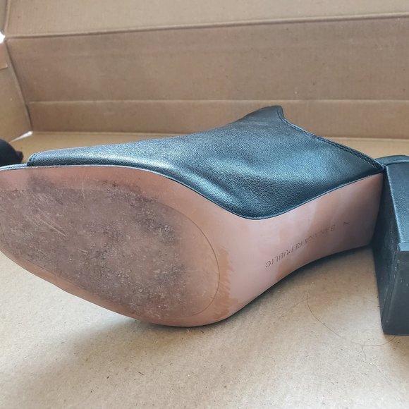 Black open toe ankle booties sz 7 - Picture 5 of 7